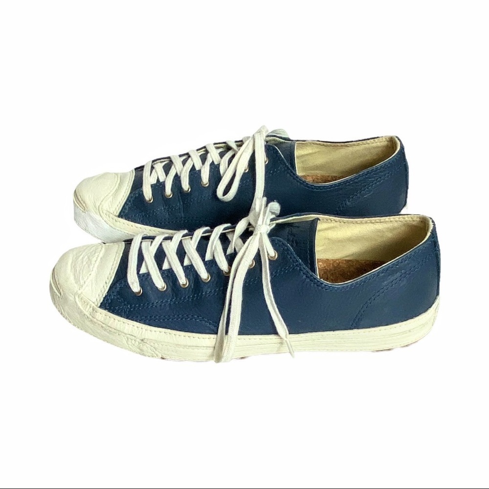 NWOT Converse Jack Purcell Blue Leather Low Top Sneakers - Picture 11 of 12